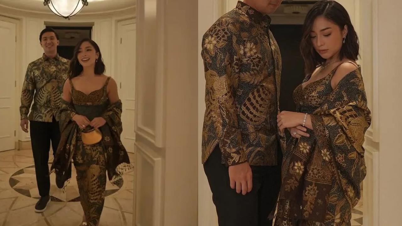 5. Foto Dress Batik Nikita Willy di Resepsi Pernikahan Luna Maya, Gaya Mewah dan Ekslusif