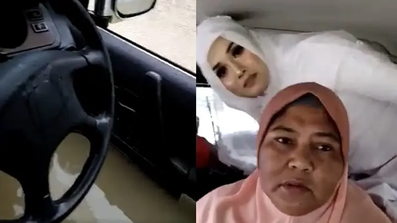 Mobil Sempat Terjebak Banjir, Perjuangan Pasangan Ini Untuk Menikah Bikin Haru