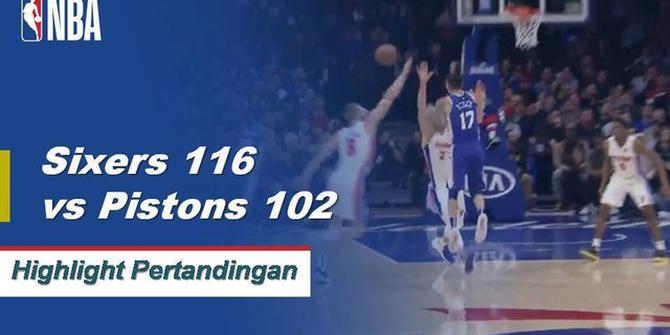 Cuplikan Pertandingan NBA : Sixers 116 vs Pistons 102