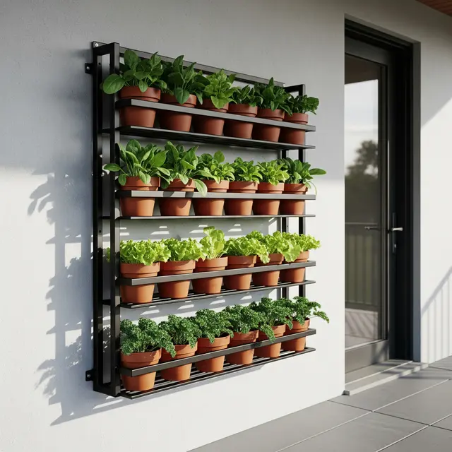 Kebun sayur di teras rumah (Image by Gemini AI)