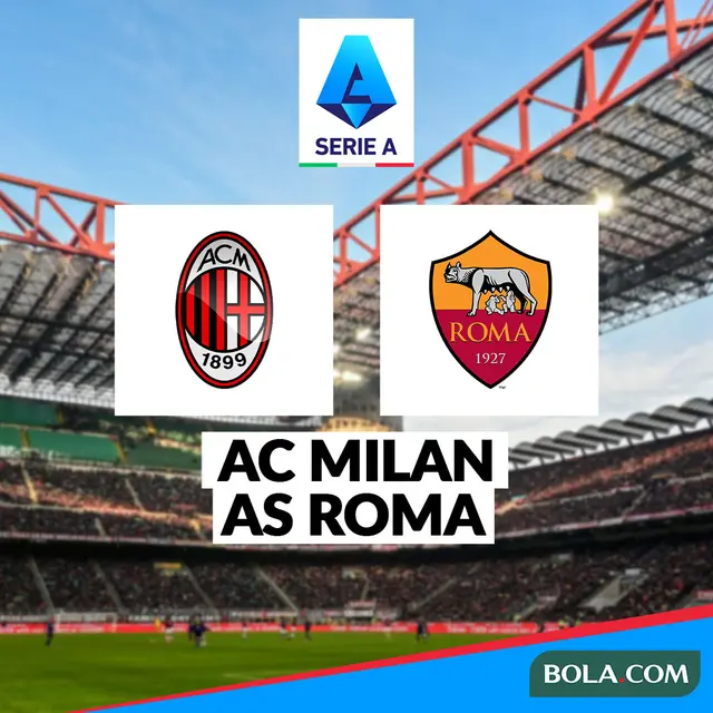 Sedang Berlangsung, Link Live Streaming AC Milan Vs AS Roma di Liga
