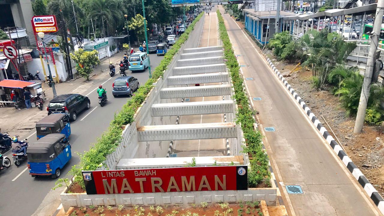 Kondisi underpass Matraman