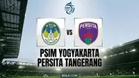 Ilustrasi PSIM Yogyakarta Vs Persita Tangerang. (Bola,com/AI)