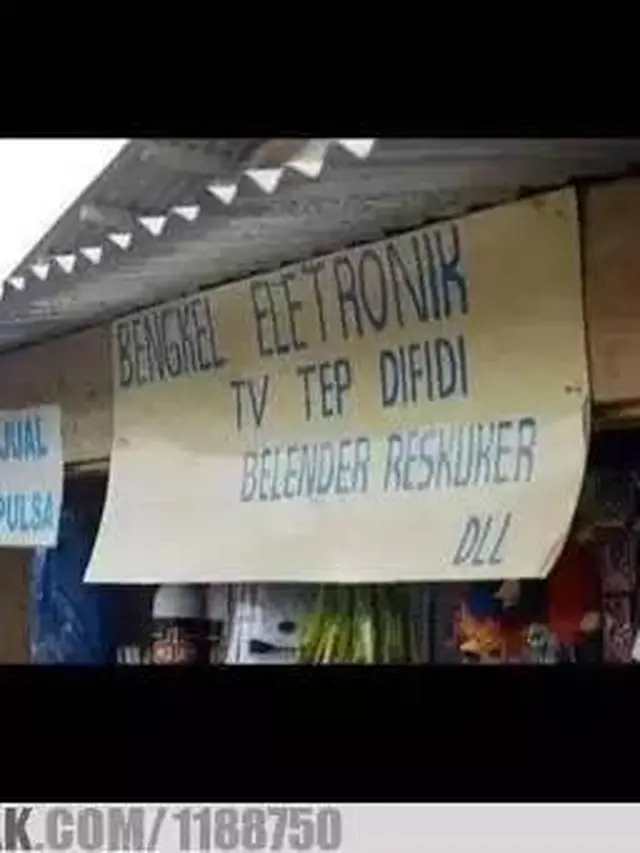 8 Potret Tulisan Nyeleneh di Tempat Servis Elektronik Ini Bikin Tepuk Jidat