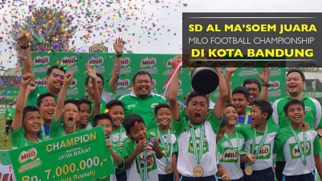 SD Al Ma’soem Sumedang jadi juara MILO Football Championship 2017 regional Bandung mengalahkan SD Mekarsari Sumedang dengan skor 1-0.