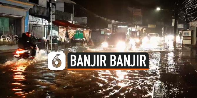VIDEO: Diduga Akibat Buruknya Drainase Pondok Karya dan Jalan Haji Nawi Banjir