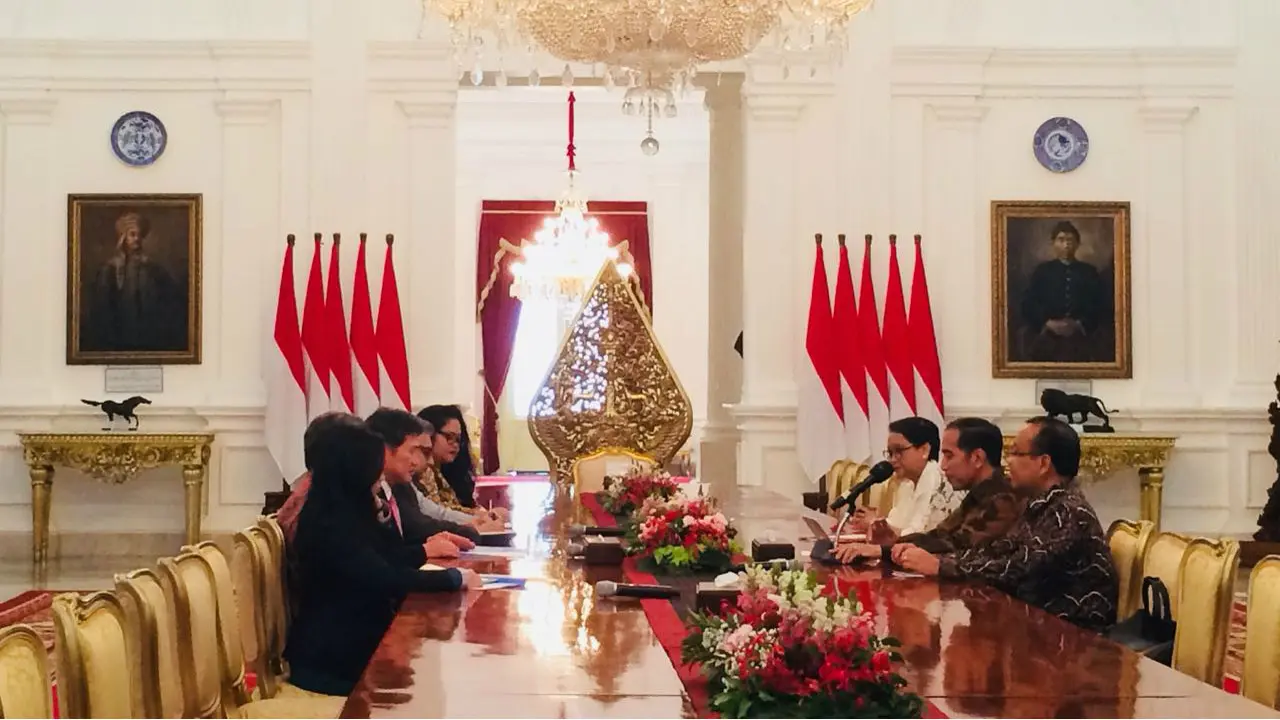 Presiden Jokowi menerima kedatangan Sekretaris Jenderal ASEAN Dato Paduka Lim Jock Hoi