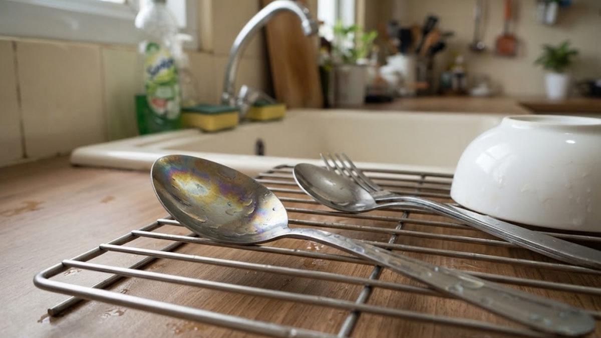 Penyebab Sendok Stainless Steel Kadang Memiliki Bercak Pelangi