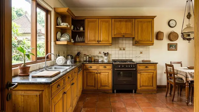 Ilustrasi Warna Kabinet Dapur yang Bikin Terkesan Jadul/AI Generated