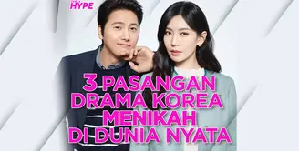 Siapa saja pasangan drama Korea yang berujung mengikat janji di pelaminan? Yuk, simak video di atas!