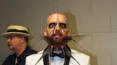 Anthony Carty saat mengikuti Kejuaraan Dunia Beard and Moustache Championships 2017 di Long Center for the Performing Arts, Remington, Austin, Texas (3/9). Kejuaraan ini diselenggarakan selama tiga hari. (AFP Photo/Suzanne Cordeiro)