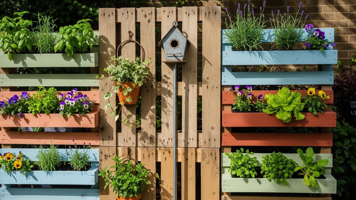 8 Kebun Vertikal dari Kayu Palet Bekas, Desain Kreatif untuk Lahan Terbatas