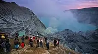 Ilustrasi pendakian ke kawah Ijen (Istimewa)
