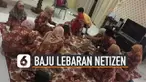 Potret kompakan baju saat lebaran ini lucu dan unik.