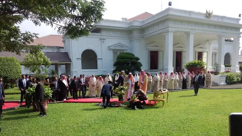 Presiden Jokowi dan Raja Salman menanam pohon