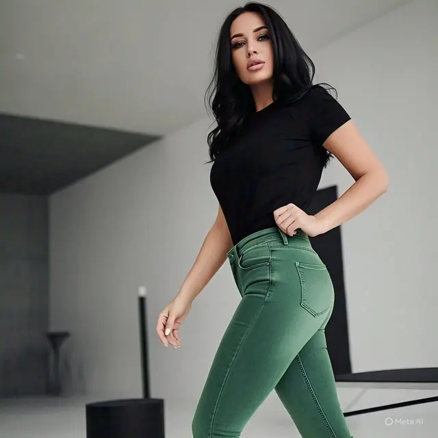 9 Inspirasi Outfit Jeans Warna-warni