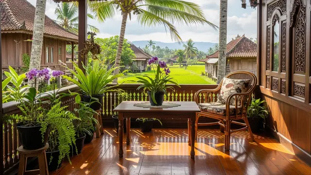 Pelengkap Teras Rumah Tropis di Kampung