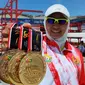 Julianti, atlet dayung Sulawesi Tenggara peraih 3 medali emas PON Papua 2021.(Liputan6.com/Ahmad Akbar Fua)
