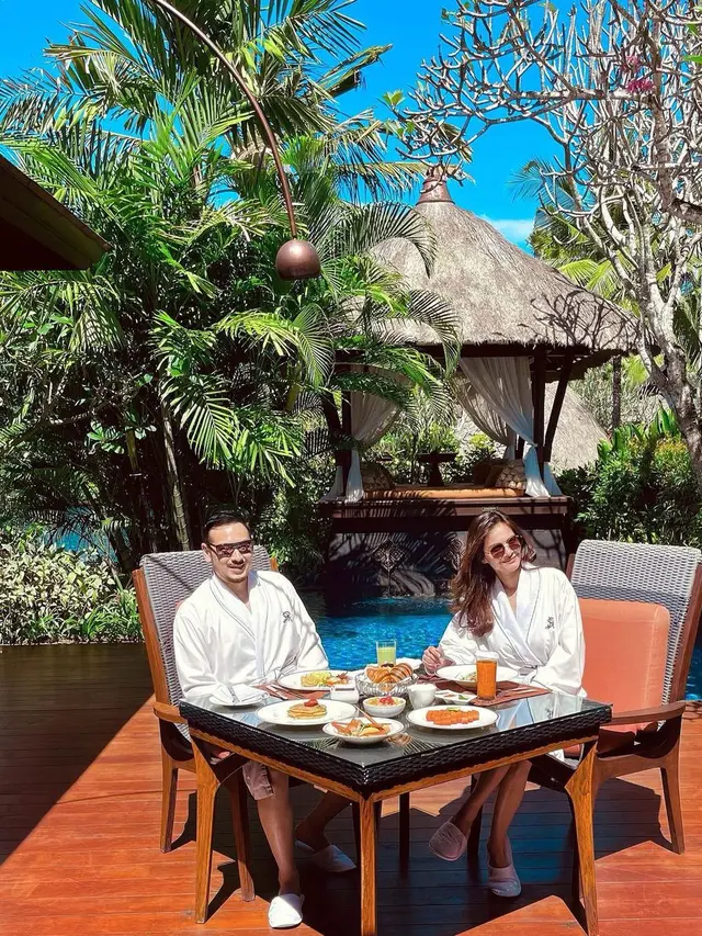 6 Momen Liburan Cut Tari di Bali, Nikmati Waktu Bareng Suami dan Anak