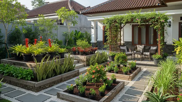 Ide Halaman Depan Rumah yang Mudah Dirawat oleh Lansia/Gemini AI