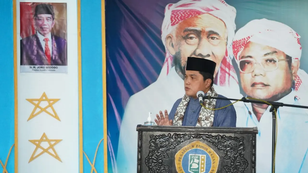 Erick Thohir menghadiri Harlah ke-182 Ponpes Zainul Hasan Genggong di Kabupaten Probolinggo, Jawa Timur (Istimewa)
