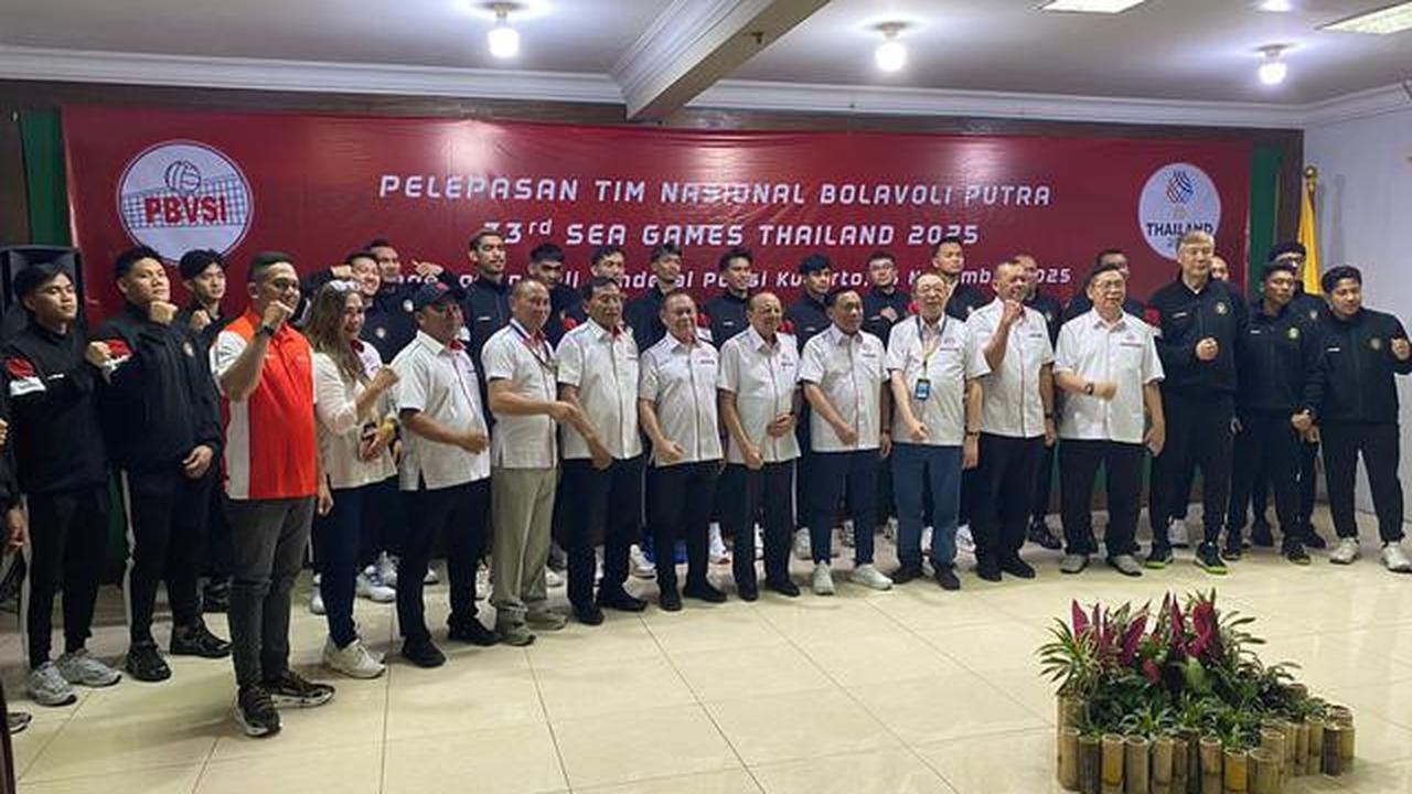 Bidik Quattrick Medali Emas SEA Games 2025, PBVSI Lepas Timnas Voli Putra Indonesia yang Akan Jalani TC di China