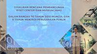 Direktur PT Sido Muncul Irwan Hidayat memberi sambutan syukuran pembangunan museum Jamu. (foto: Liputan6.com/dok Sido Muncul/edhie prayitno ige)
