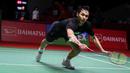 <p>Pebulutangkis tunggal putra Indonesia, Jonatan Christie saat melakukan latihan menjelang Indonesia Masters 2023 yang berlangsung di Istora Senayan, Jakarta, Senin (23/01/2023). (Bola.com/Bagaskara Lazuardi)</p>