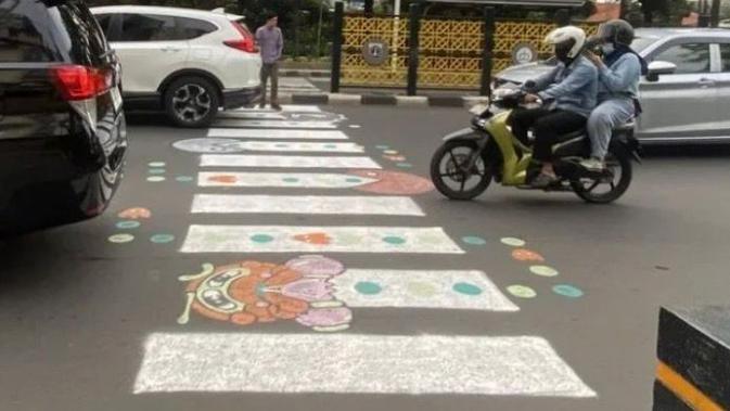 Pramono soal Zebra Cross Pac Man Buatan Warga di Tebet: Kreatif tapi Ada Aturan Mainnya