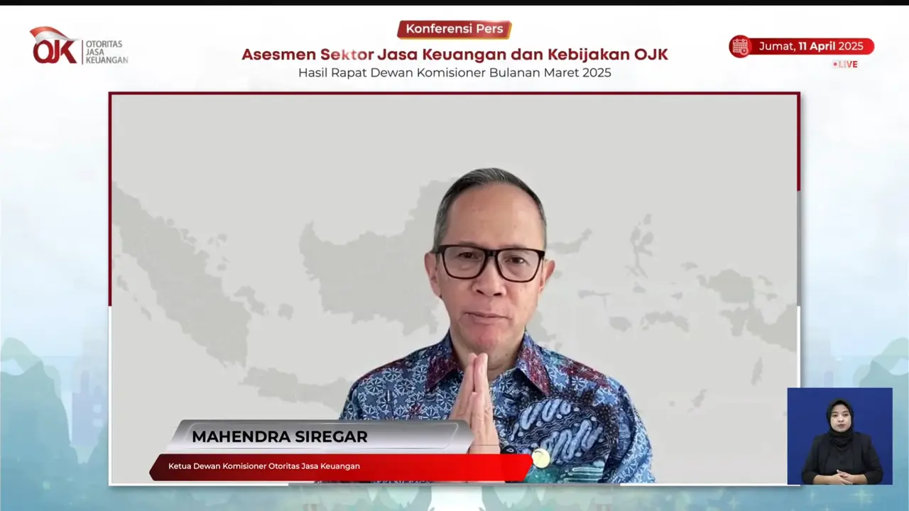 Ketua Dewan Komisioner Otoritas Jasa Keuangan (OJK), Mahendra Siregar. (Foto: tangkapan layar/Tira Santia)