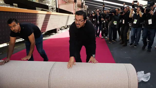 Persiapan karpet Merah Oscar 2018