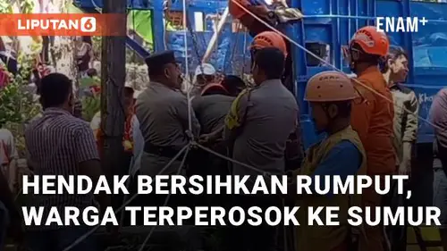 VIDEO: Viral Hendak Bersihkan Rumput, Warga Terperosok Sumur di Gunungkidul