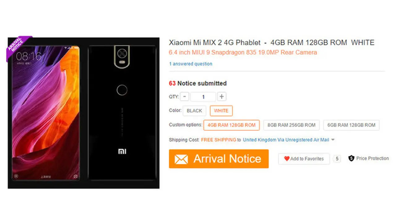 Xiaomi Mi MIX 2
