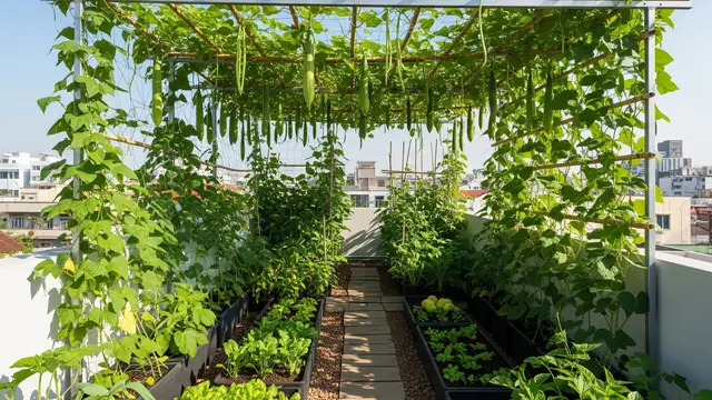 Ide Kebun Sayur Rambat di Atap Rumah Biar Lahan Sempit Tetap Produktif