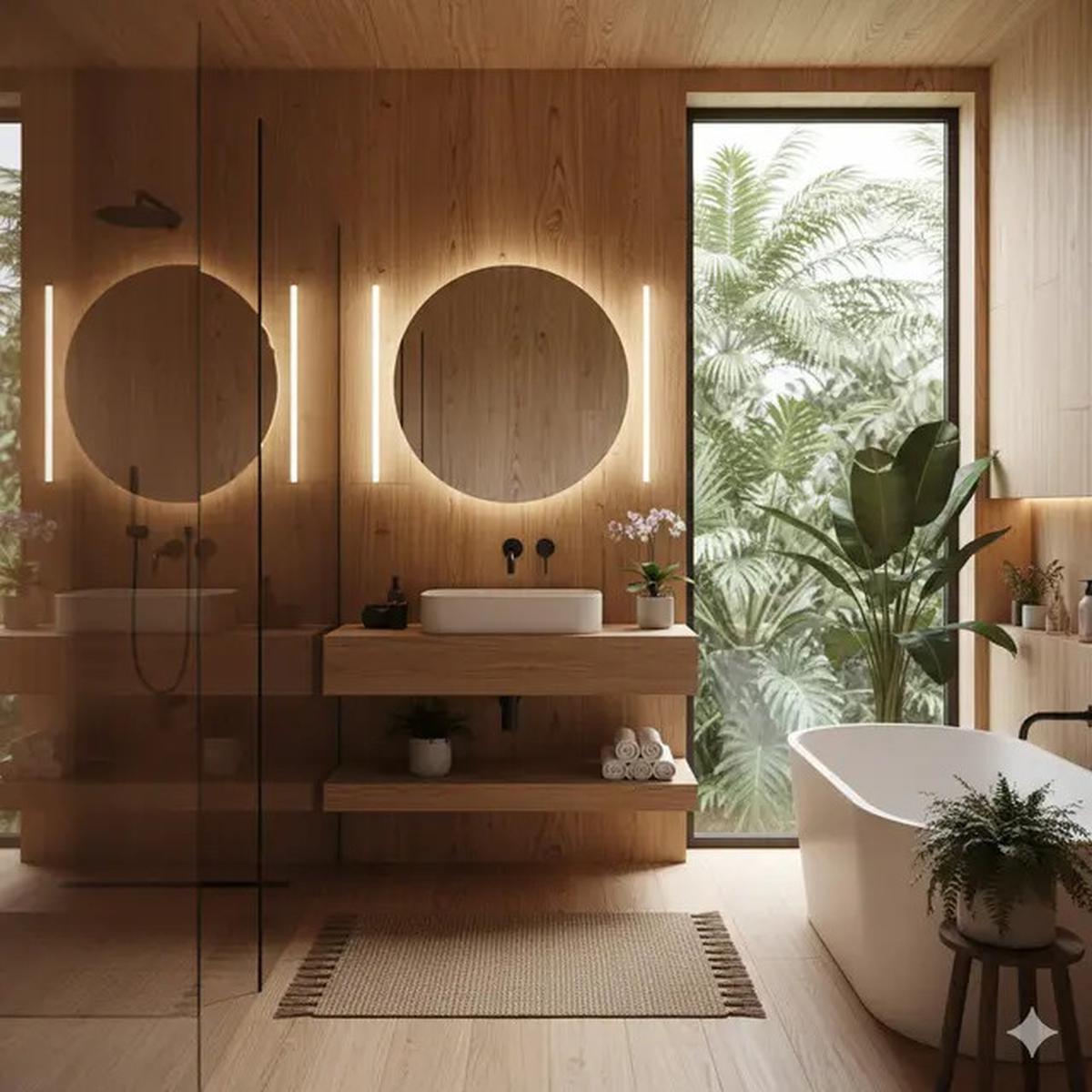 8 Inspirasi Kamar Mandi Konsep Alam 2025, Tren Desain Natural yang Bikin Rileks