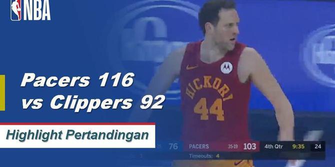 Cuplikan Pertandingan NBA : Pacers 116 vs Clippers 92