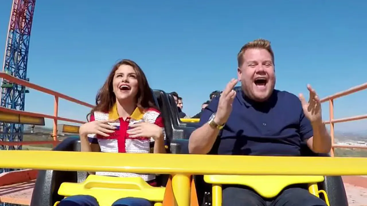 [Bintang] Seru, Selena Gomez Ajak James Corden Main Roller Coaster