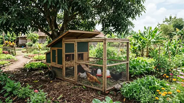 Ide Kandang Ayam yang Bisa Dibuat di Bawah Pohon/AI Generated
