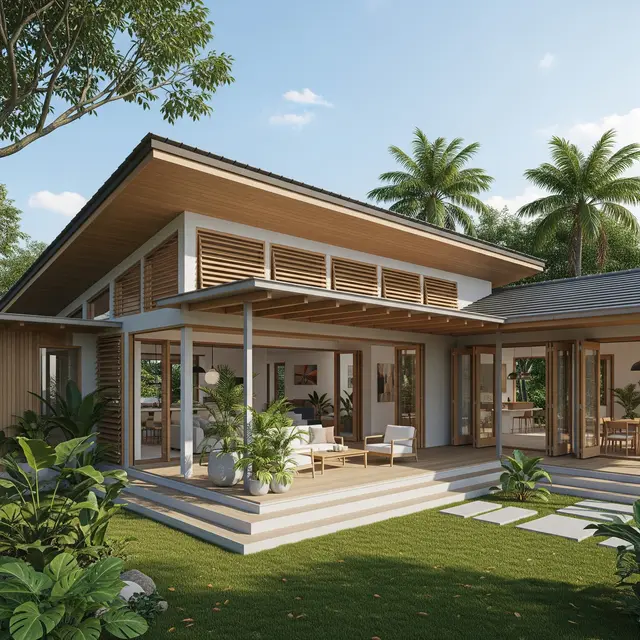 Rumah Hemat Energi untuk Iklim Tropis (Gemini AI)