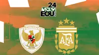 Seoul Earth On Us Cup 2024 - Timnas Indonesia U-20 Vs Argentina (Bola.com/Adreanus Titus)