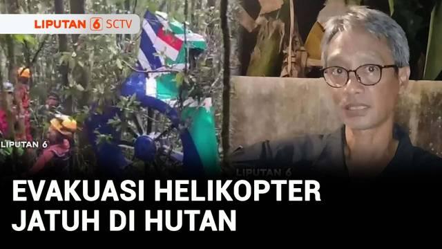 Jatuh di tengah hutan pegunungan Meratus, Kalimantan Selatan, keberadaan helikopter Eastindo Air nyaris tak terlacak. Di hutan belantara dengan jalur treking yang sulit membuat bangkai helikopter tak terlihat.