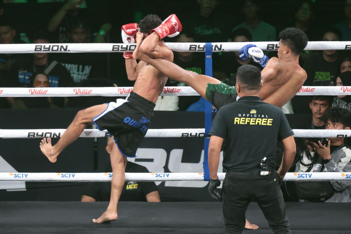 Sengitnya Duel Fighter di Byon Combat Showbiz 8