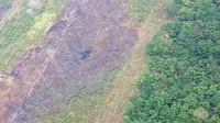 Pola karhutla yang mana lahan sengaja dibakar di Banjarmasin pada 20 September 2019. (Dok Badan Nasional Penanggulangan Bencana/BNPB)