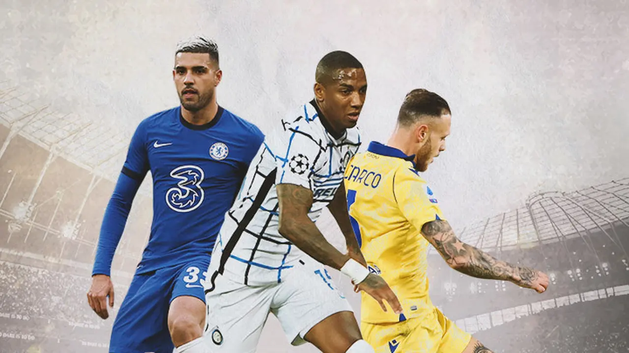 Ilustrasi - Ashley Young, Emerson Palmieri, Federico Dimarco