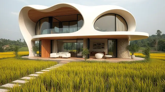 Rumah Bergaya Futuristik di Tengah Kampung