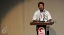 Ketua Presdium MER-C, dr. Henry Hidayatullah memberikan sambutan saat acara penyerahan secara simbolis RS Indonesia di Gaza, Jakarta, Sabtu (9/1/2016). MER-C berkomitmen untuk terus berkarya untuk bangsa dan negara. (Liputan6.com/Helmi Afandi)
