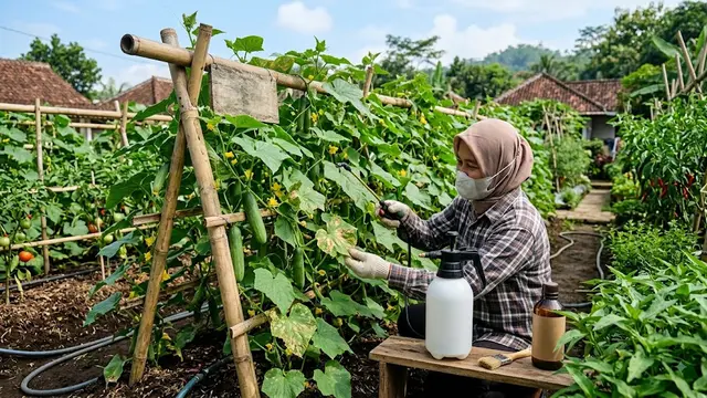Cara Menanam Mentimun di Pekarangan/AI Generated