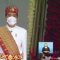 Presiden Jokowi memilih mengenakan busana adat Lampung saat pimpin HUT ke-76 RI