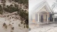 Viral Satu-Satunya Rumah yang Selamat dari Erupsi Rumah, Tetap Berdiri Kokoh (Sumber: TikTok/@restukangtahu/@rendra_tegar)