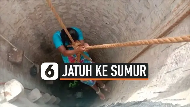 VIDEO: Jatuh ke Sumur Sedalam 18 Meter, Wanita Ini Selamat